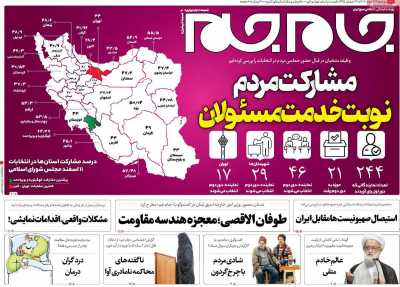 روزنامه جام جم - دوشنبه, ۱۴ اسفند ۱۴۰۲