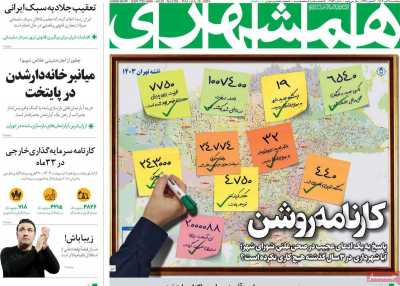 روزنامه همشهری - پنجشنبه, ۲۸ تیر ۱۴۰۳