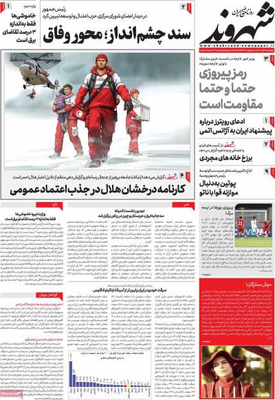 روزنامه شهروند - چهارشنبه, ۳۰ آبان ۱۴۰۳