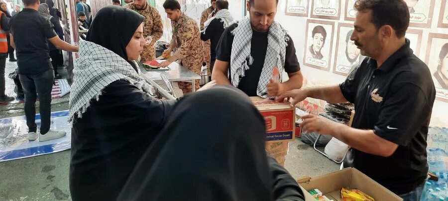 شهرری | برپایی موکب و خدمت‌رسانی به جاماندگان اربعین حسینی